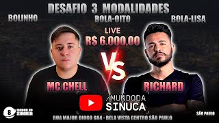 MC CHELL x RICHARD - R$ 6.000 em 3 Modalidades - Desafio Ao Vivo