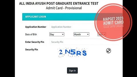 Aiapget 2023 admit card issue related update