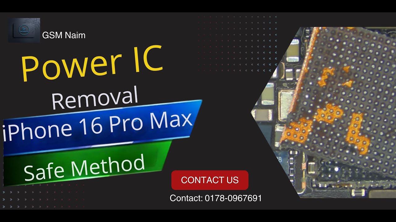 iPhone 16 Pro Max Power IC Remove Easy & Safe Method | No Board Damage 