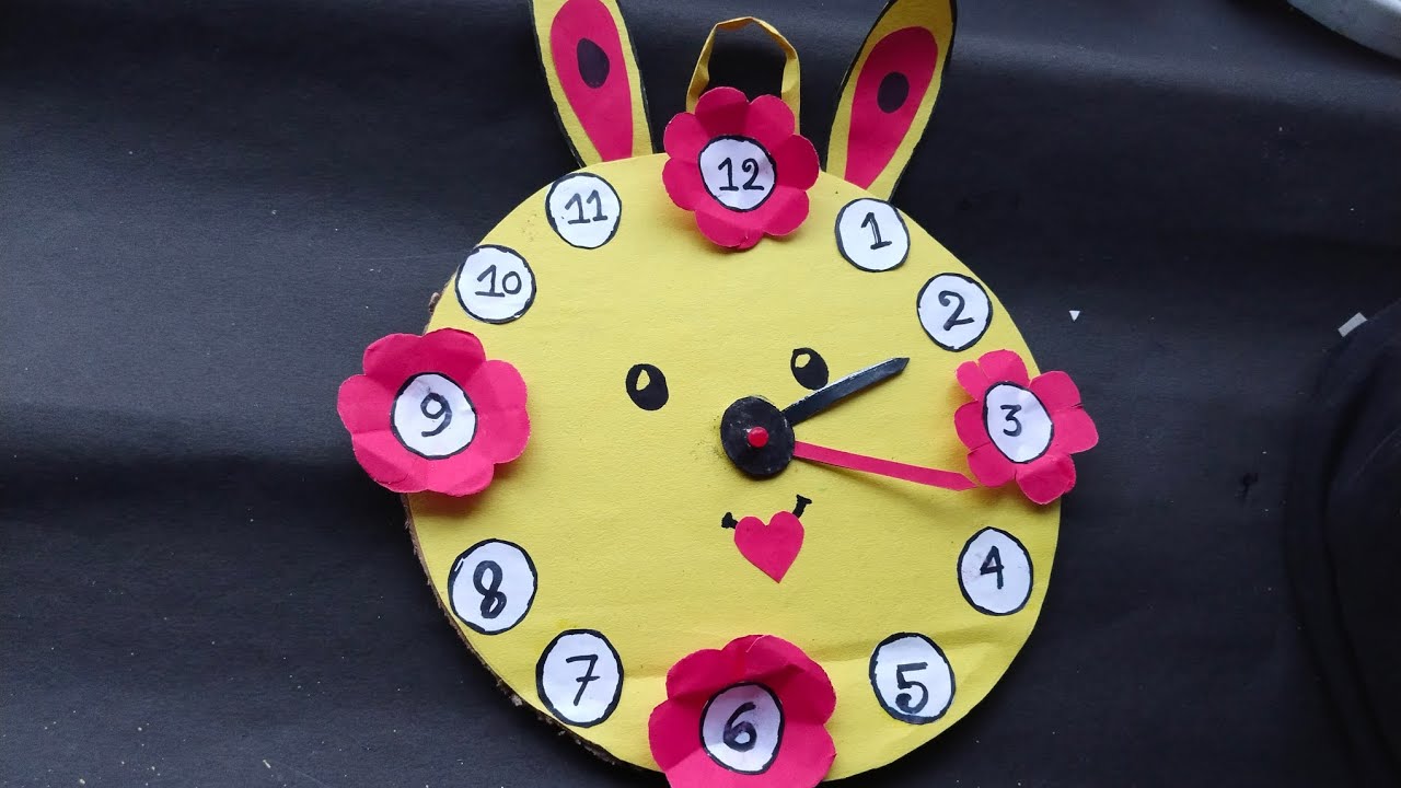 DIY clock clock for school project paper clock ⏰ YouTube