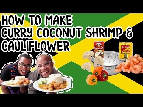 How To Make Curry Coconut Shrimp & Cauliflower Rice | In Di Kitchen w/ BaddieTwinz