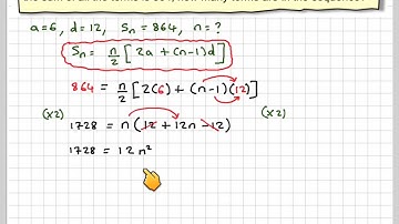 Finding the number terms in an arithmetic sequence given the sum