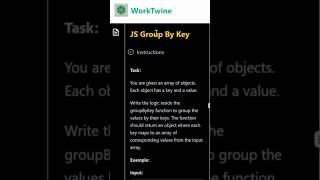 Javascript Interview Question - WorkTwine  || #javascript #frontend #frontendcourse