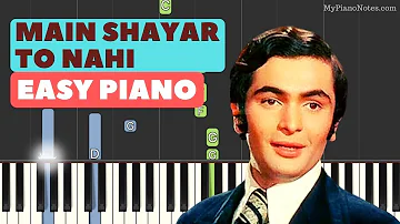Main Shayar To Nahi - Piano Tutorial with Chords | Both Hands | Old Hindi Song