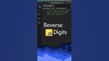 Reverse Digits in JS #coding #interview #javascript #dsa #question #logic