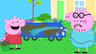 Daddy Pig Clean The Car - Peppa and Roblox Piggy Funny Animation