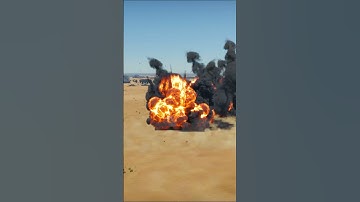 A 10 Warthog Fires Precision Missiles Over Desert Battlefield Convoy