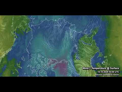Earth Nullschool | Arctic Weather Forecast (Oct 8-15, 2026)