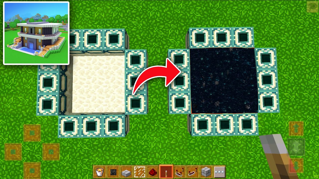 How to Make END PORTAL in CRAFT WORLD Portal to