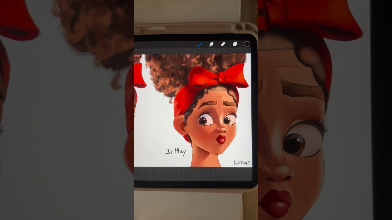 Repainting Encanto’s Dolores on Procreate 