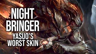 Nightbringer Yasuo lets the splash art down very, very badly || skin quick review #shorts screenshot 4