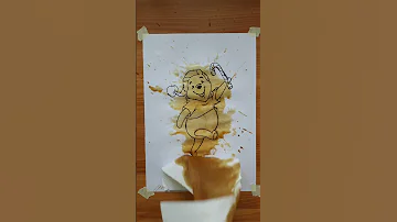 Coffee Spill Art Winnie The Pooh Drawing Winniethepooh Cartoon 