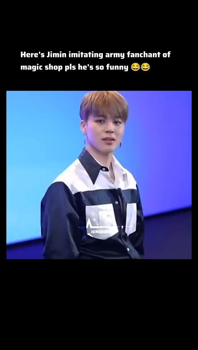 Jimin imitating army fanchant of magic shop 😂 #bts #jimin #btsshorts #shorts
