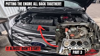 FINISHING UP THE HEAD GASKET JOB - WALKTHROUGH ON REMOVING THE 2.3L ECOBOOST  - (PART 3 FINAL) How To Replace A Head Gasket Part 3