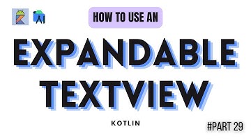 How to implement an Expandable textView? Android studio | Kotlin