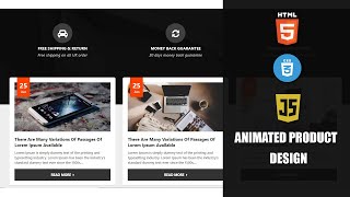 Animated Product Card In Javascript || Web Design || Tutorial || Javascript || Javascript Tutorial
