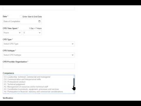 Update My CPD Competences Explained