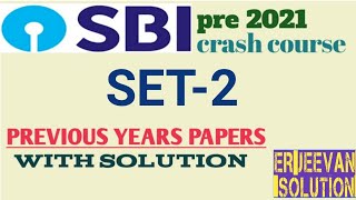 SBI CLERK 2021 CRASH COURSE Set -2 By Er jeevan solution