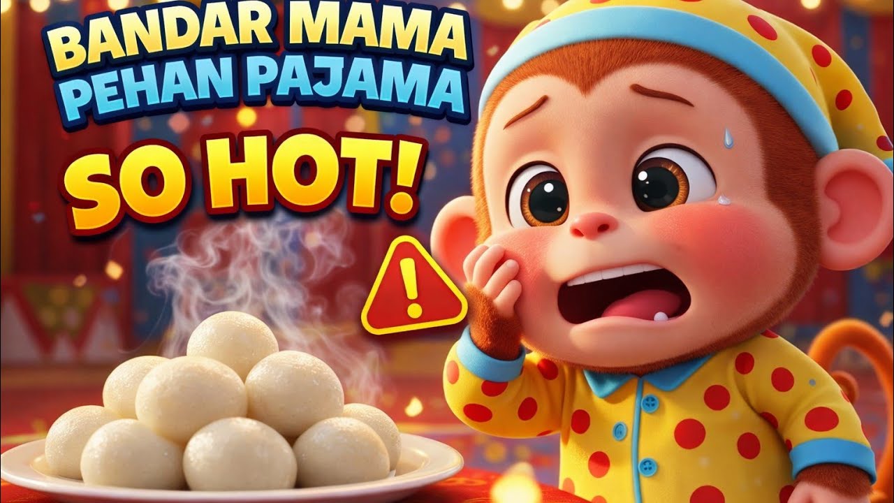 Bandar Mama | Pahen Pajama 🐒 | Popular Hindi Kids Song & Funny Story | Azfar Rhymes