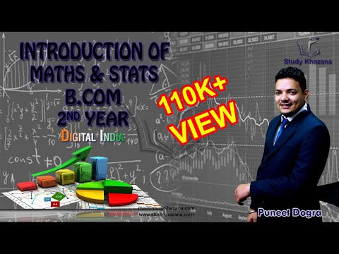 Introduction of Maths & Stats - BWedding Rings 2nd Year | Puneet Dogra | Study Khazana