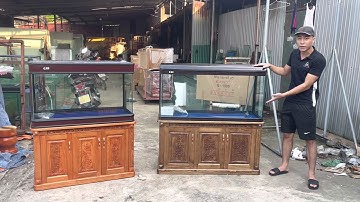 🔴 bể cá phong thuỷ 1m2x43 kính siêu trong giá 8tr500 | đồ gỗ chí trung