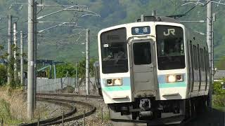 211系 ナノN301編成+N3**編成 篠ノ井線・信越本線 1533M 普通長野行 川中島～安茂里通過【4K】