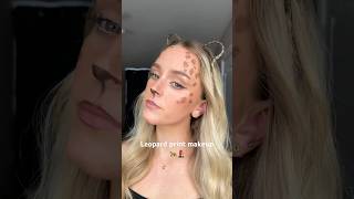 Leopard print makeup for Halloween 🐆💄 #leopardprint #halloweenmakeuplook #makeuptutorial