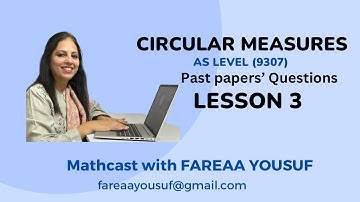 Circular Measure Past Papers (9709) Questions: Part 2- Full Solutions