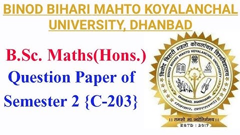 BBMKU B.Sc. Maths (Hons.) Core-3 Question Paper
