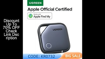 UGREEN Smart Bluetooth Tracker, Keys Finder Item Locator SmartTag Up to 2 Year Battery Phone Finder