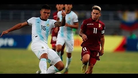 Venezuela vs Argentina [1-4] Resumen | Goles | Pre Olympico | Sub 23 - 220