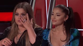 The Voice: Kelly Clarkson CRIES and Ariana Grande 'Choked Up' Over Emotional Performance