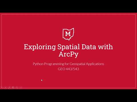 Exploring Spatial Data