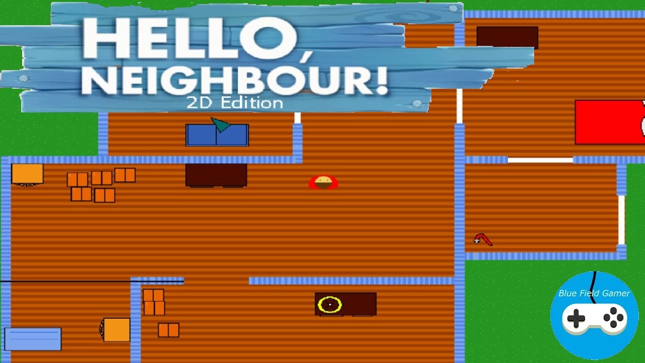 Hello neighbour 2D fan made game - YouTube