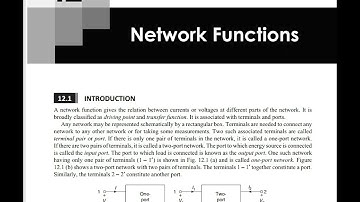 Network functions | Driving Point and Transfer Functions | Rampelli Manojkumar | BVRITH | IITG