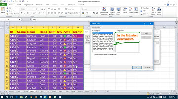 Sorting Data by Month using Custom List - Excel