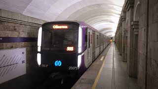 🚇Новинка!!!🟣 Обкатка фиолетового Балтийца на станции метро «Крестовский остров»⚡| Metroblog