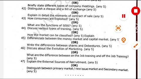 12th commerce first revision question paper 2024//tamil & english medium
