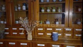 Old Pharmacy Cabinet For Storage of Medicines. Furniture of the 19Th Century. Furniture Old Pharmacy. Old Cupboard With 