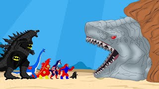 Rescue TEAM Godzilla & KONG From EVOLUTION OF MEGALODON: Who Will Win | Godzilla Cartoon Compilation