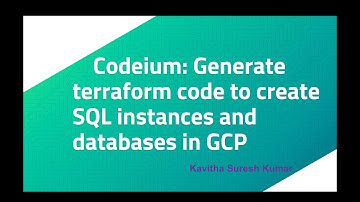 Codeium: Generate terraform code to create SQL instances and databases in GCP
