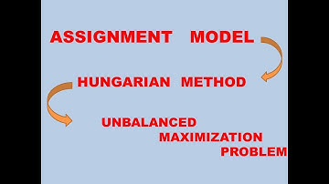 How to solve Unbalanced Maximization Assignment problem by usuing Hungarian Method?