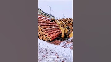 Moving and stacking logs- Good tools and machinery can increase work efficiency