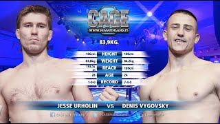 Cage 45 Jesse Urholin Vs Denis Vygovsky Full Fight Mma