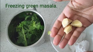 Freezing green curry masala