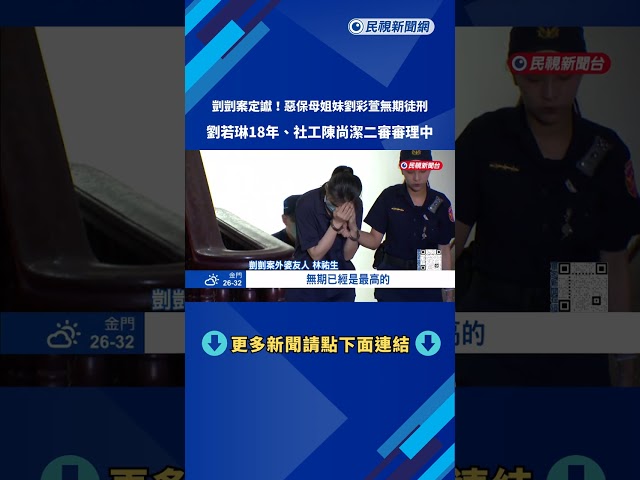 剴剴案定讞! 惡保母姐妹劉彩萱無期徒刑 劉若琳18年－民視新聞