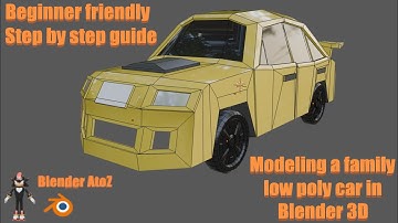 How to model a low poly family car in Blender 3D | Beginner friendly | Step by step guide