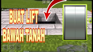 CARA BUAT LIFT RAHASIA BAWAH TANAH - TUTORIAL MINECRAFT PE || @DafsChannelGaming