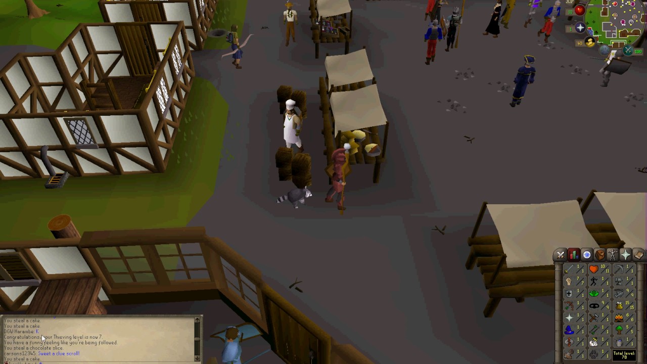 Rocky pet from baker stall at lvl 9 thieving YouTube