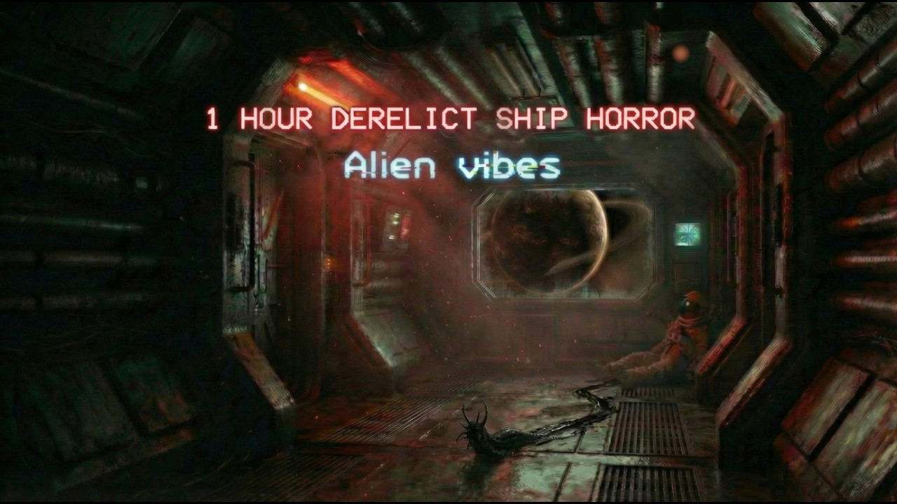 Derelict Void – 1 Hour Deep Space Horror Ambience | Derelict Ship Interior | Alien Vibes